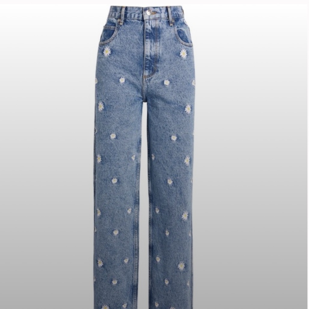 Sandro Daisy Floral Jeans